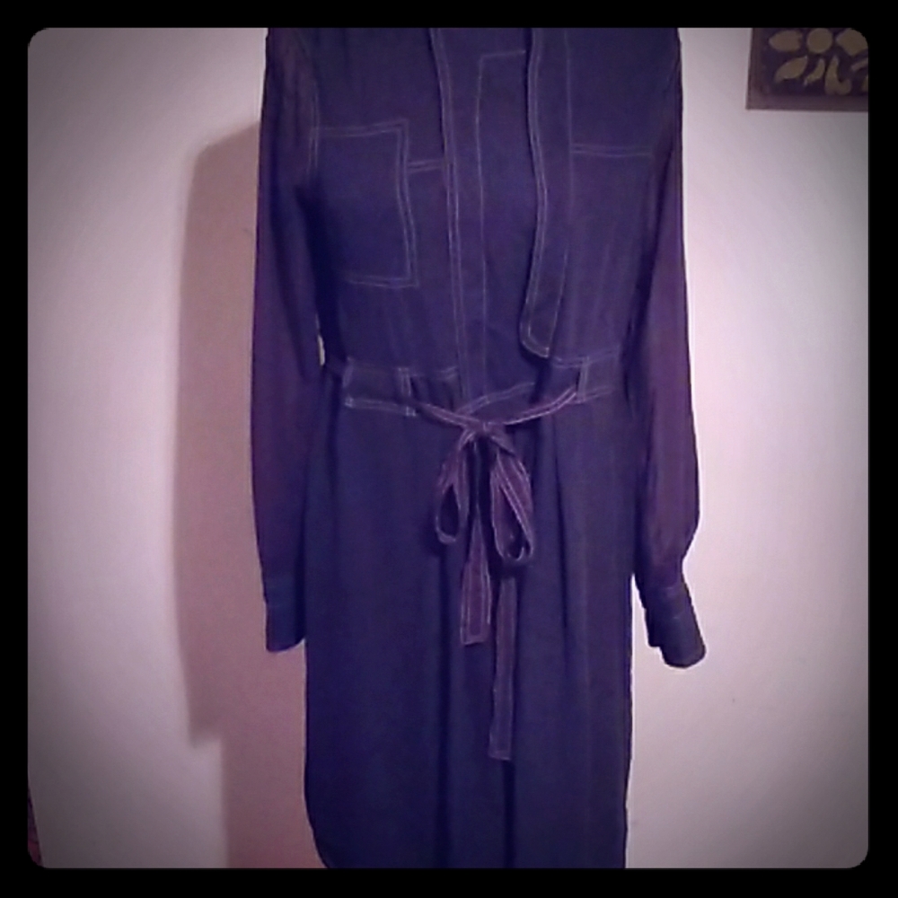 Navy blue  belted dress